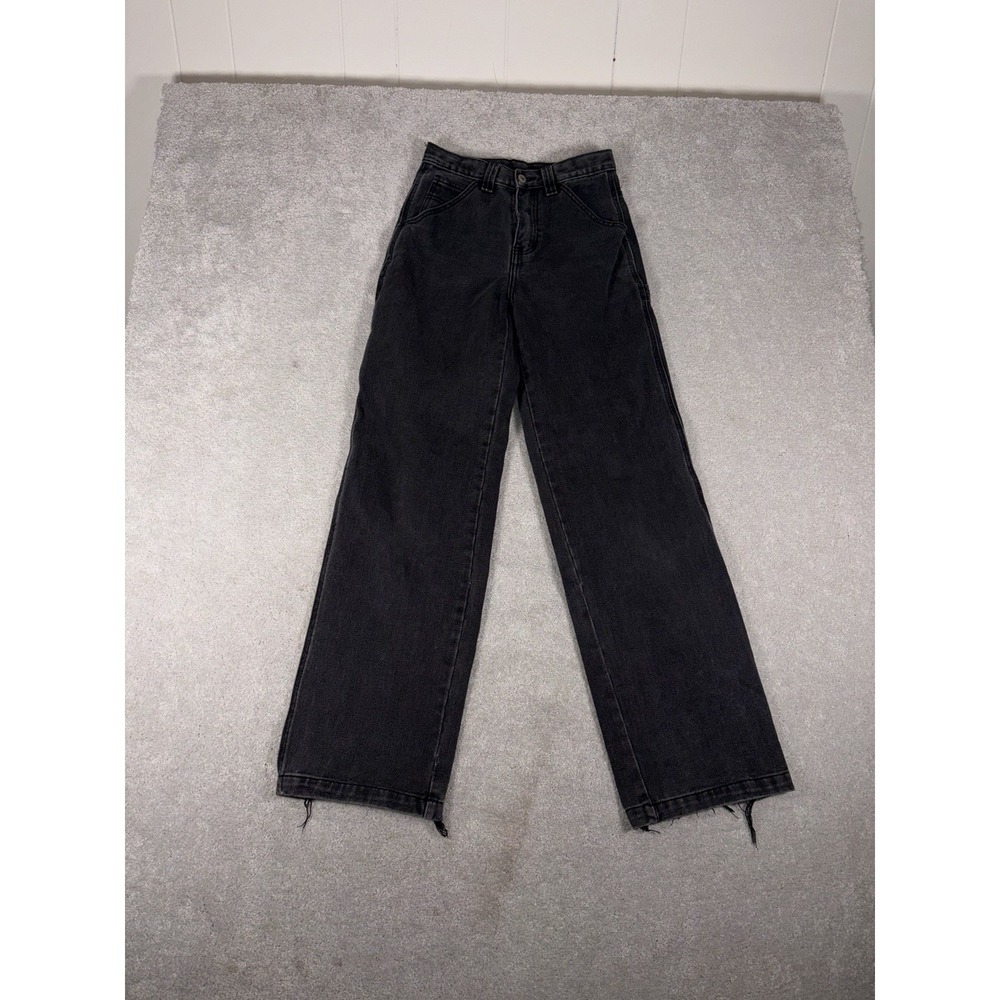 J. GALT BRANDY MELVILLE Wide Leg Carpenter Jeans Black Women Small‎ (26x32)